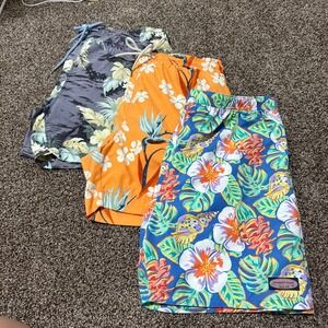 Lot‎ of 3 men's Tommy & Vineyard Vines Swim relax Trunks Floral Tropical XL